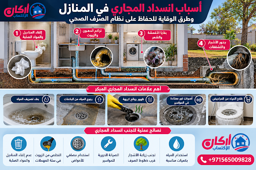 أكثر المواد التي تسبب انسداد المجاري المنزلية